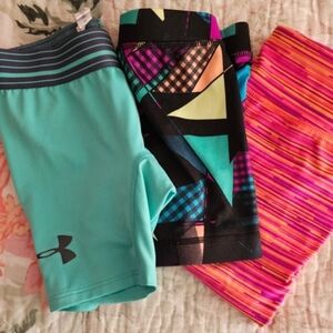 Girls Athletic Bottoms Set Of 4 | Under Armour Fila